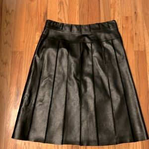 Black leather ridged skirt Siena Studio
